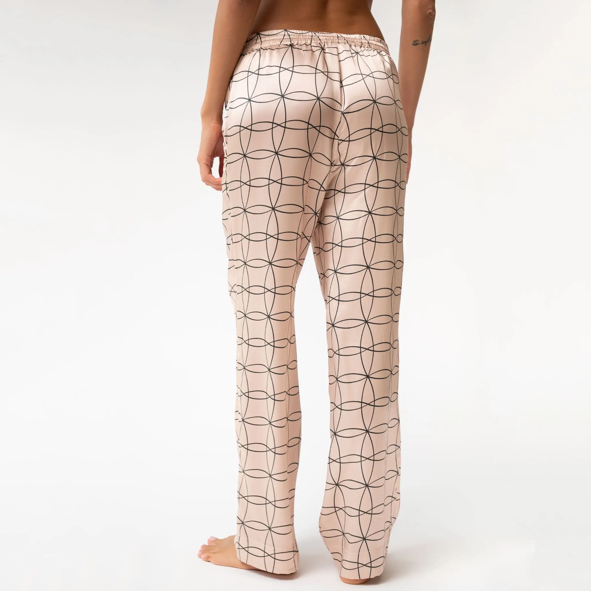 Pink Neo Geo Silk Pyjama Pants - Image 5
