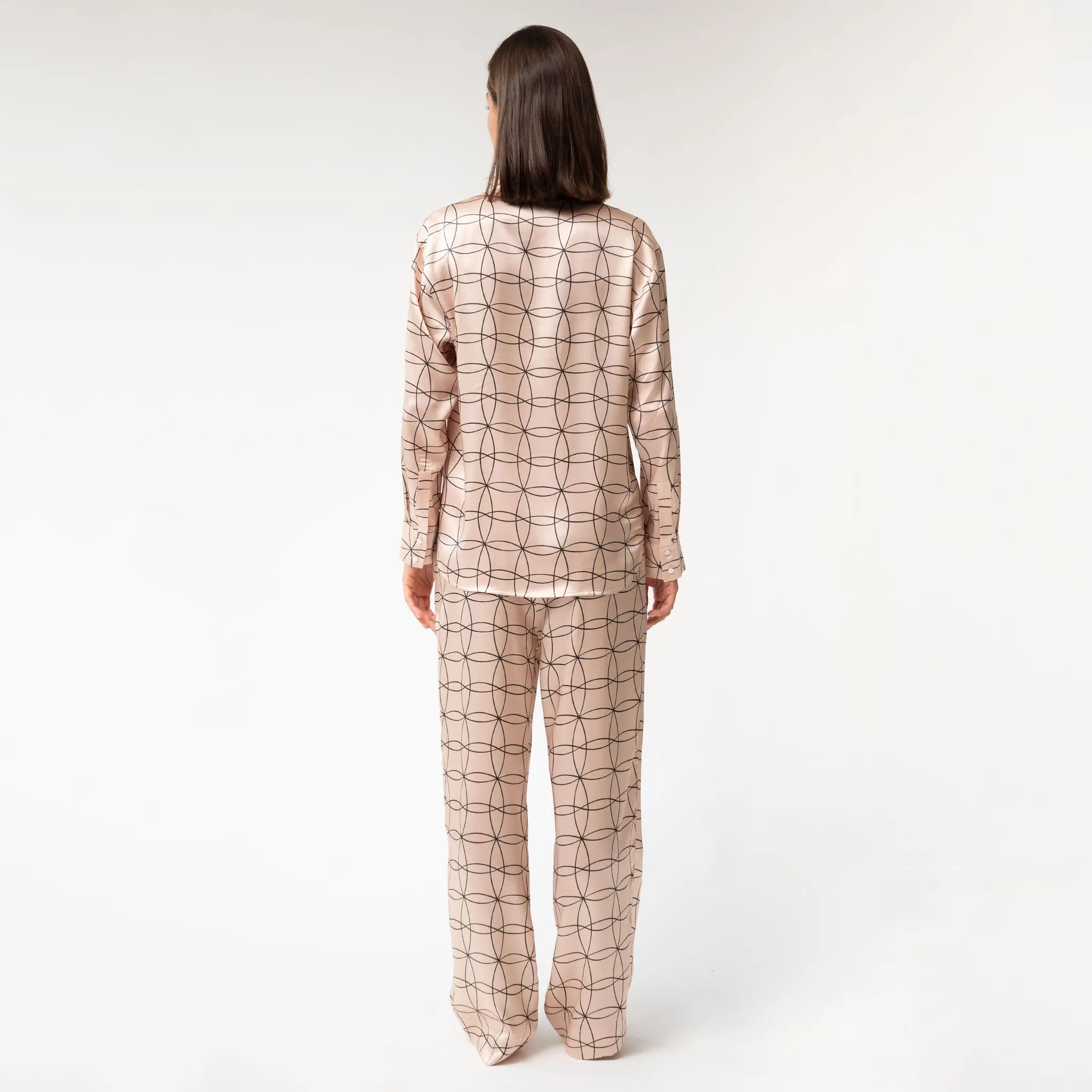Pink Neo Geo Silk Pyjama Pants - Image 7