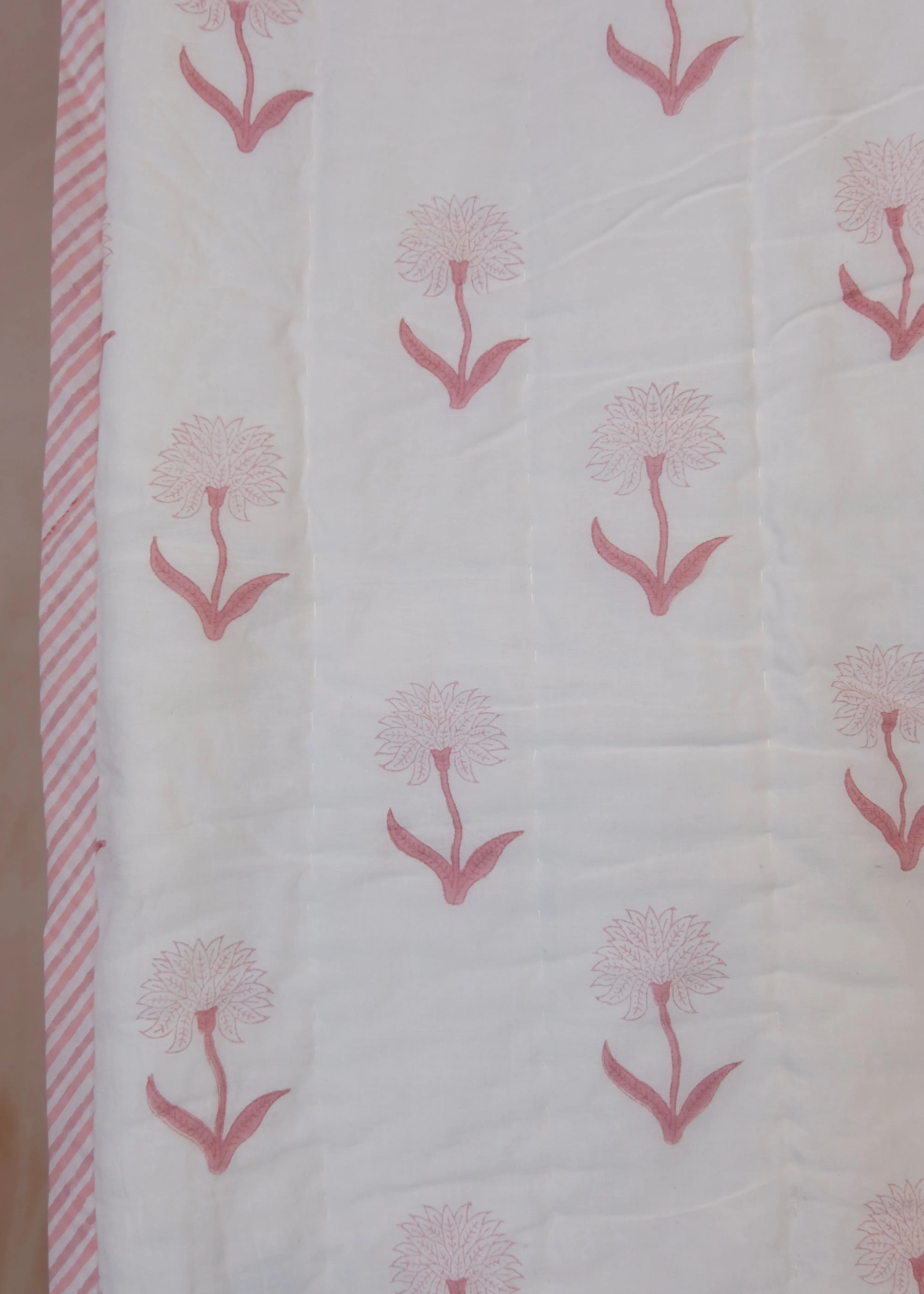 Pink Organic Cotton Toddler Quilt - Image 4
