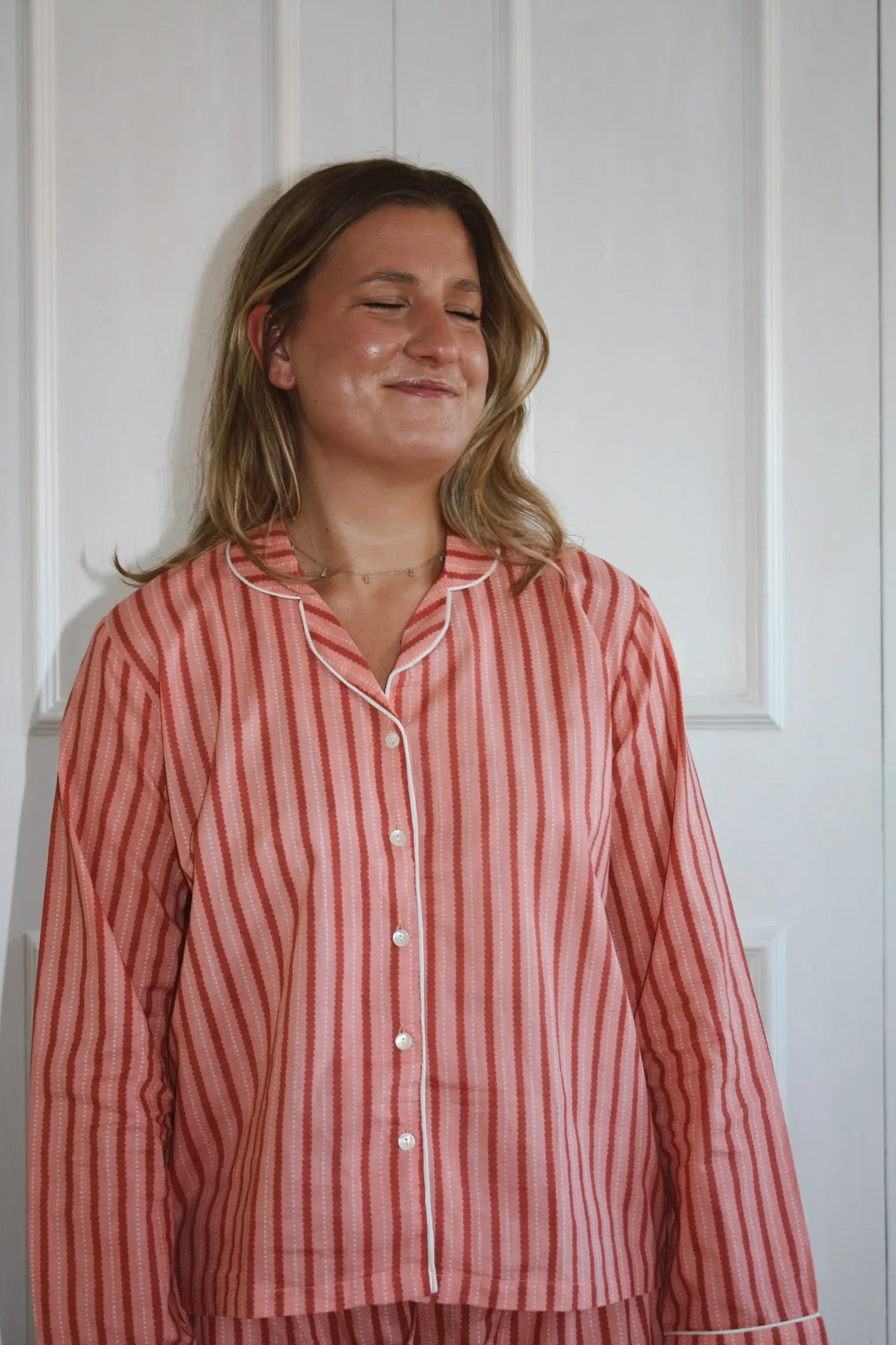 Pink Stripe Short Pyjama Set - Image 4