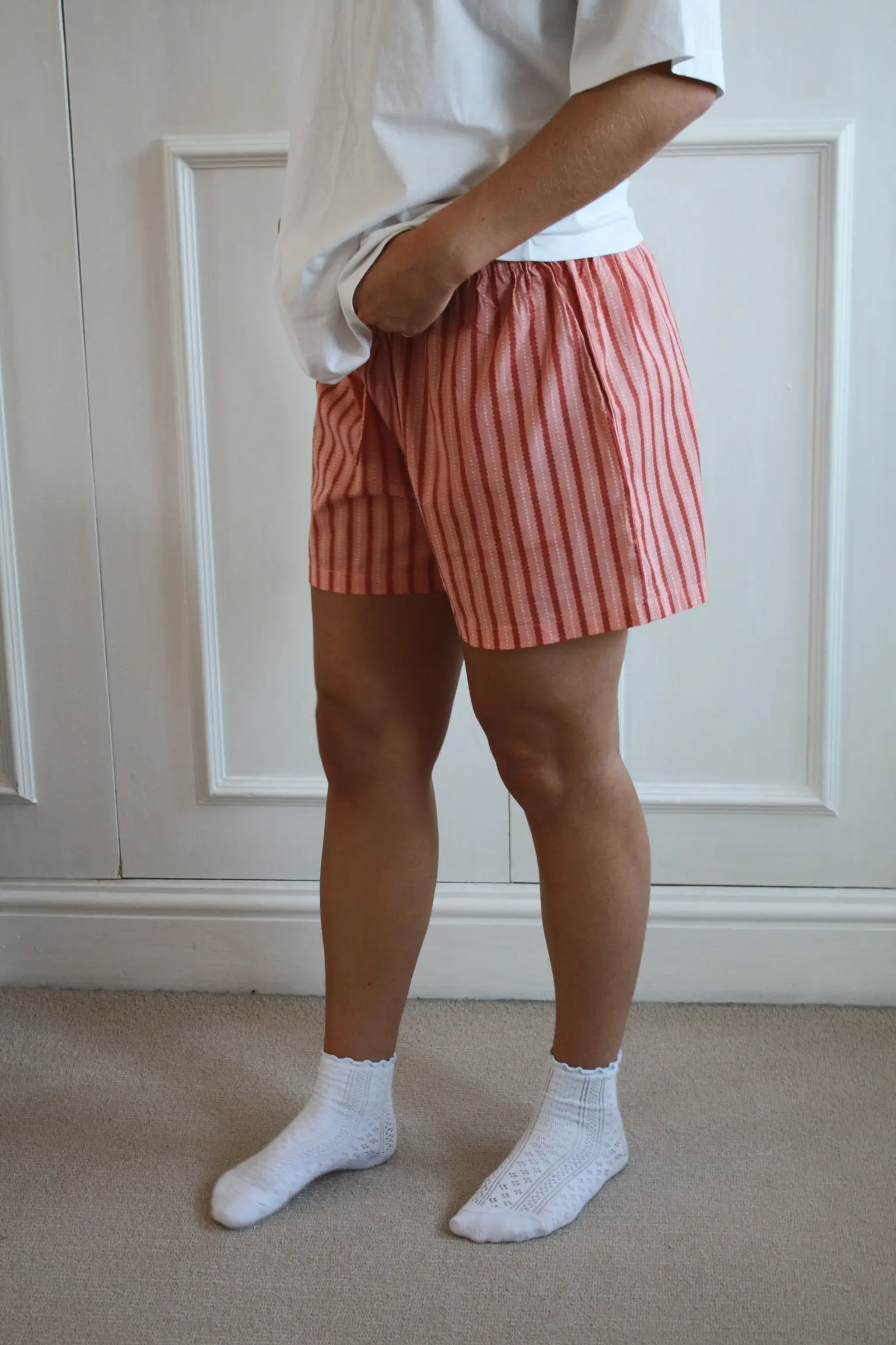 Pink Stripe Women's Pyjama Shorts