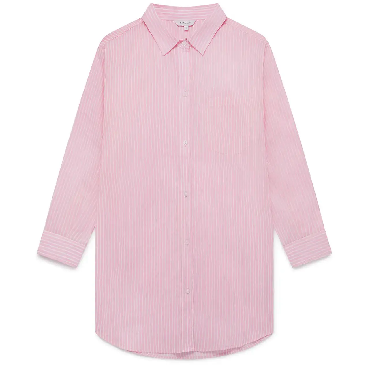 Pink Stripe Women's Organic Cotton Nightshirt - Image 4