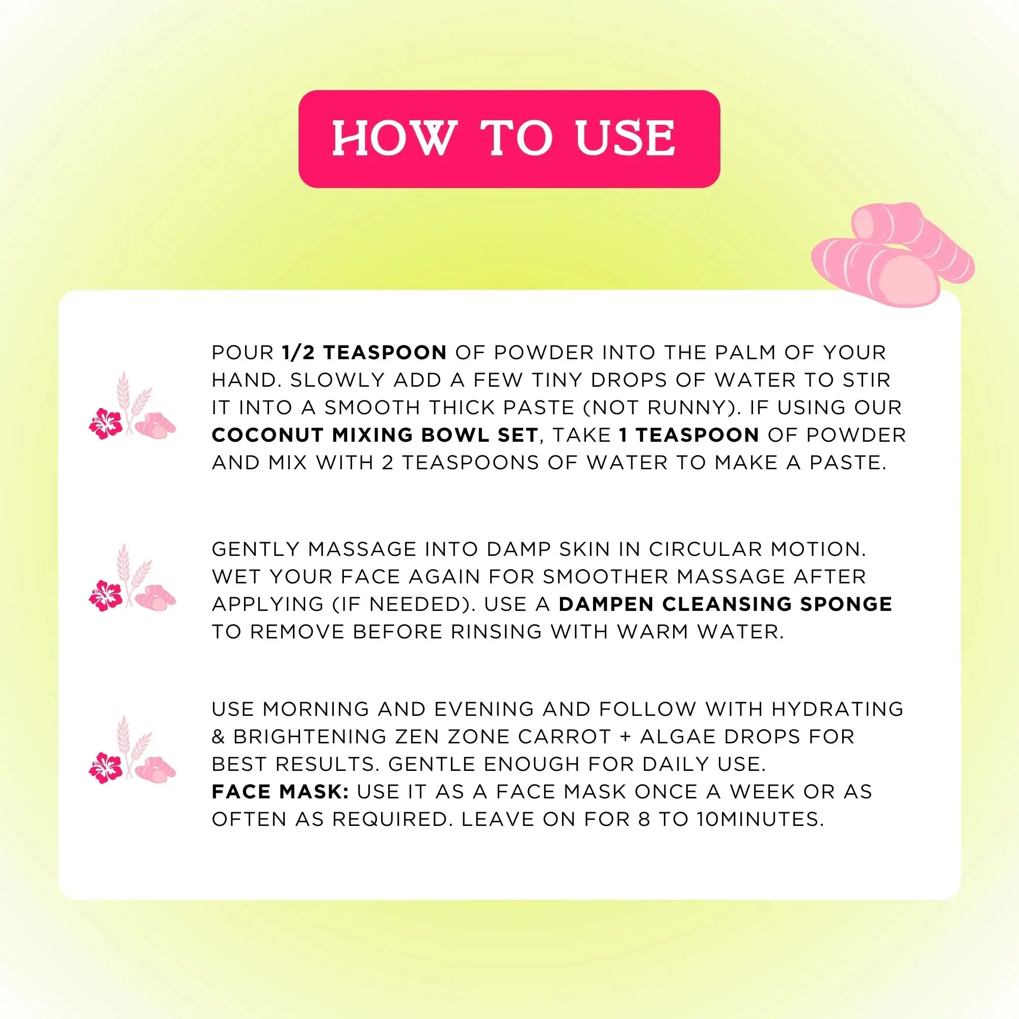 Pink Ubtan | Vegan Powder Cleanser & Face Mask - Image 13