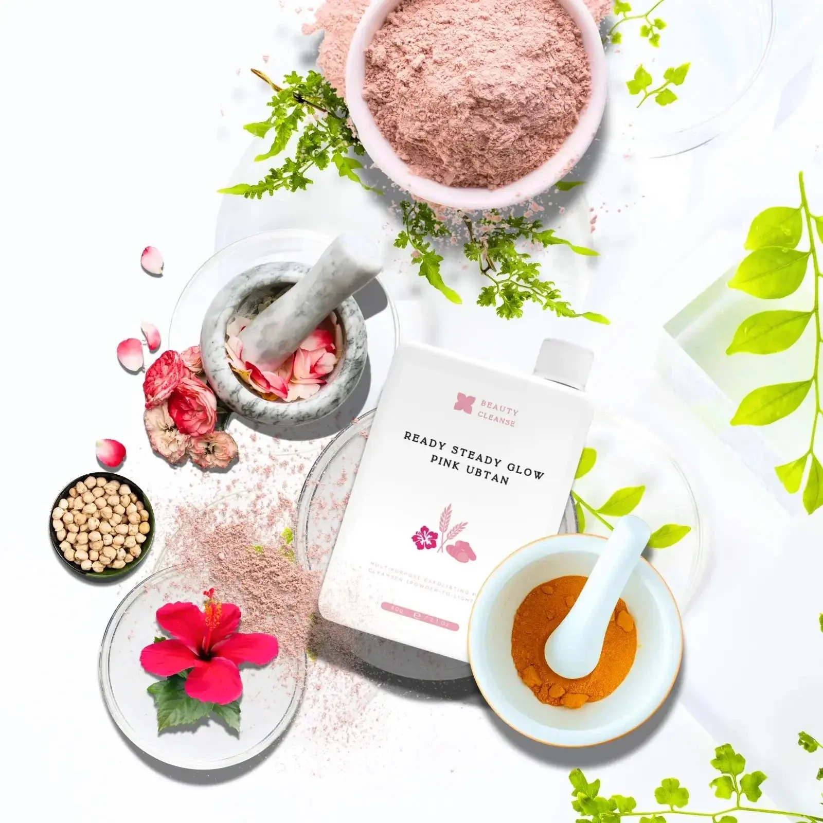 Pink Ubtan | Vegan Powder Cleanser & Face Mask - Image 6