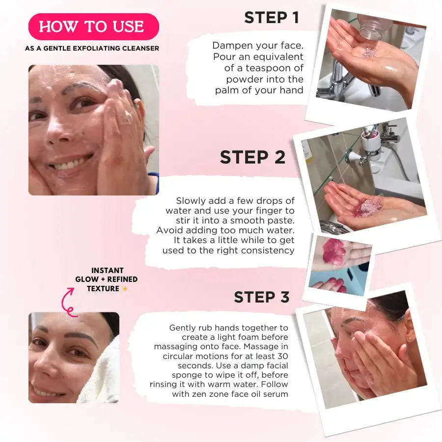 Pink Ubtan | Vegan Powder Cleanser & Face Mask - Image 8