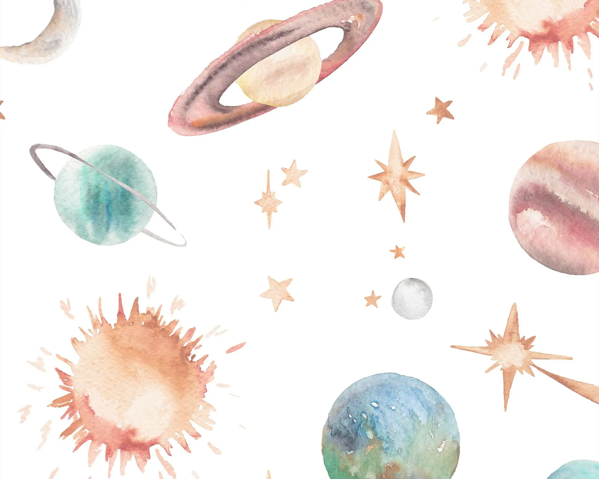 Planets Galaxy & Outer Space Children's Wallpaper - Image 5