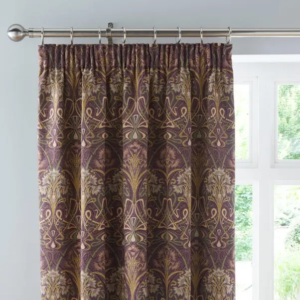 Plum Purple Lucetta Pencil Pleat Curtains
