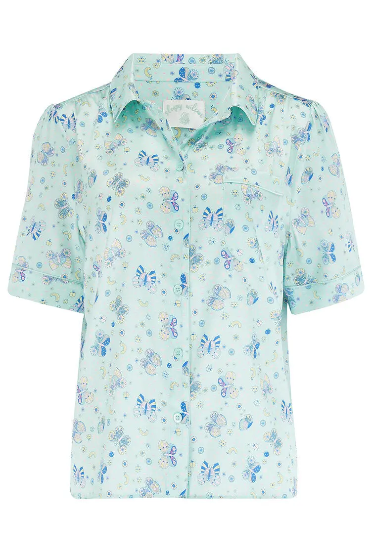Poppy Glacier Butterfly Silk Blouse - Image 8
