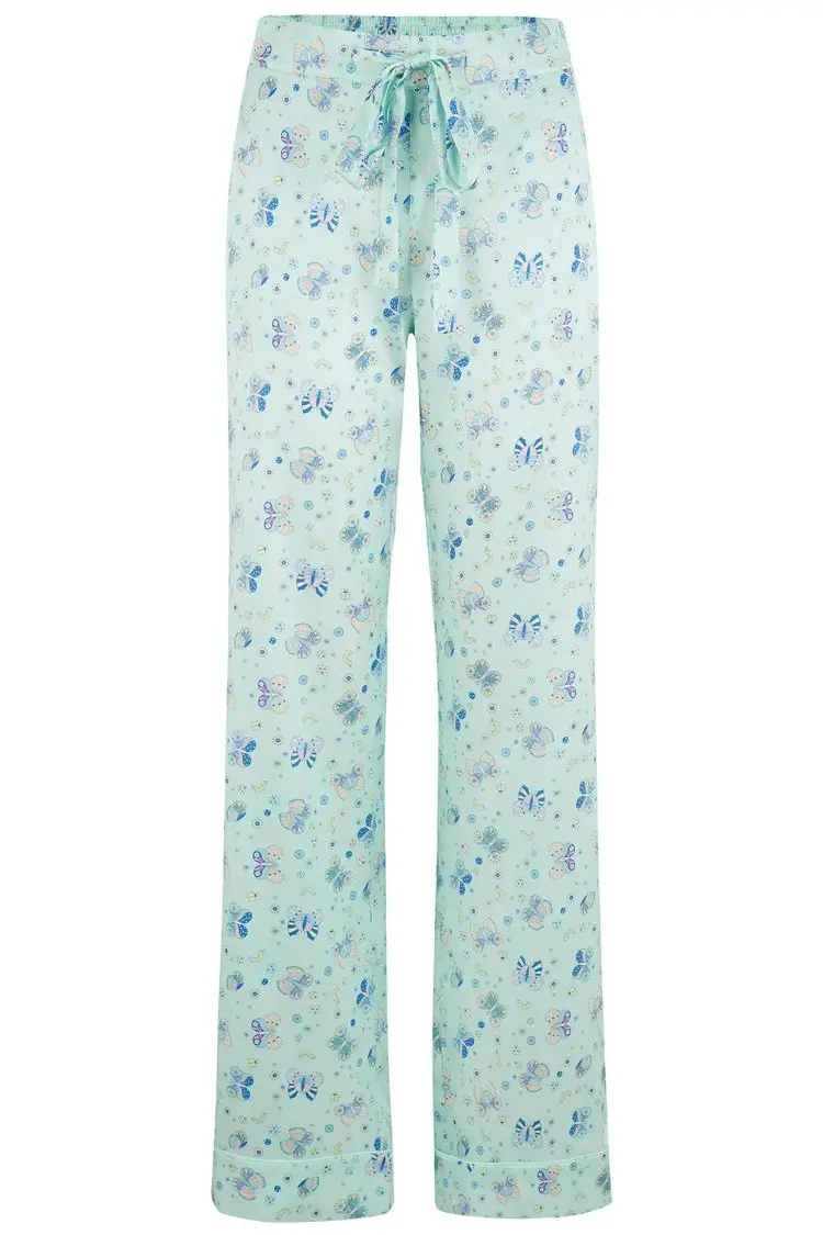 Poppy Glacier Butterfly Women's Silk Pyjama Trouser