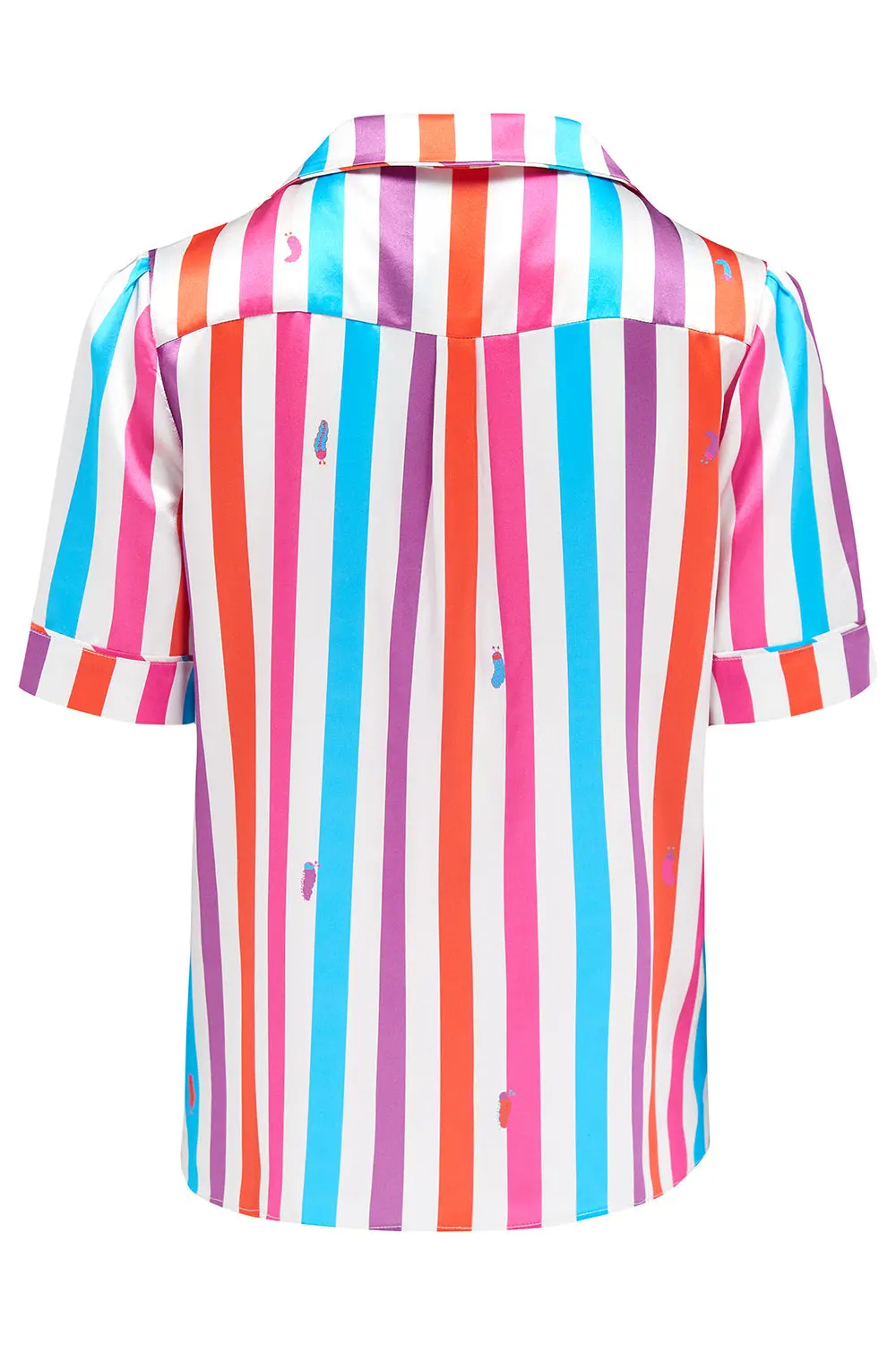 Poppy Hawaiian Stripe Silk Blouse - Image 2