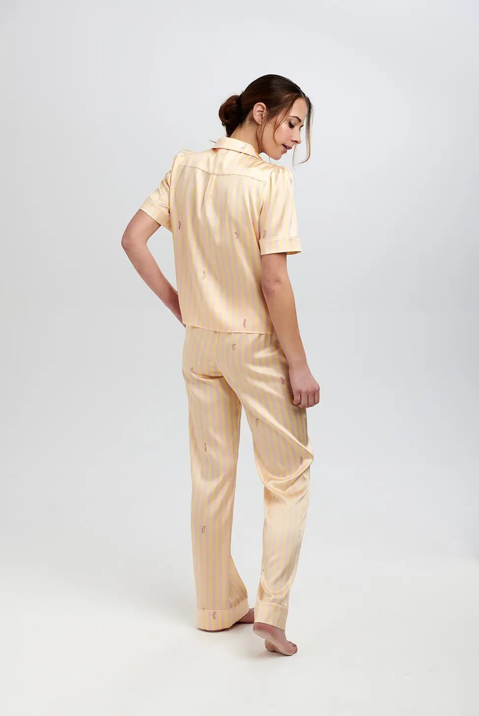 Poppy Lemonade Stripe Silk Blouse - Image 5