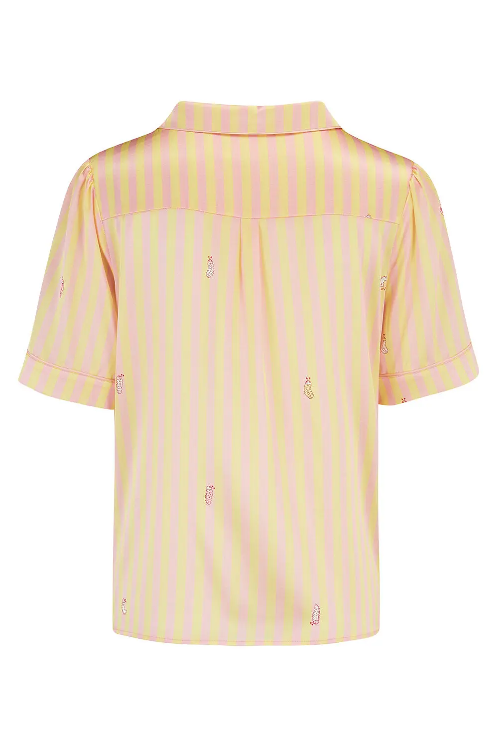 Poppy Lemonade Stripe Silk Blouse - Image 8
