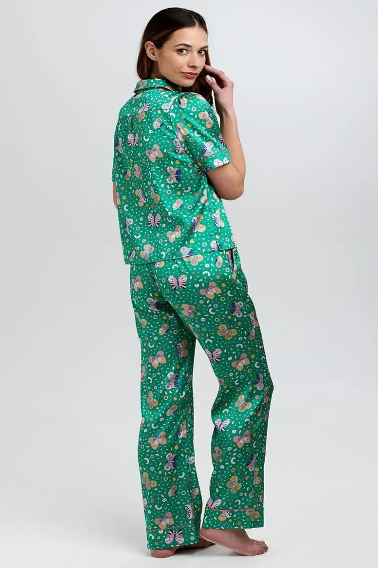 Poppy Rainforest Butterfly Silk Trouser - Image 2