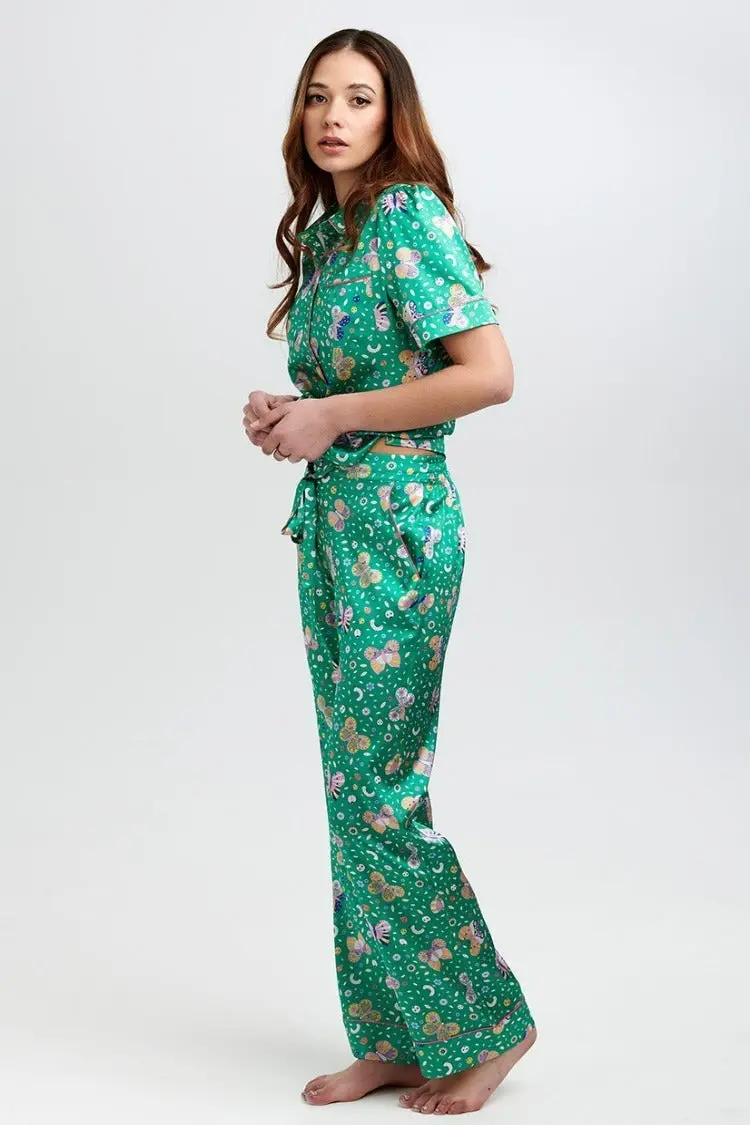 Poppy Rainforest Butterfly Silk Trouser - Image 3