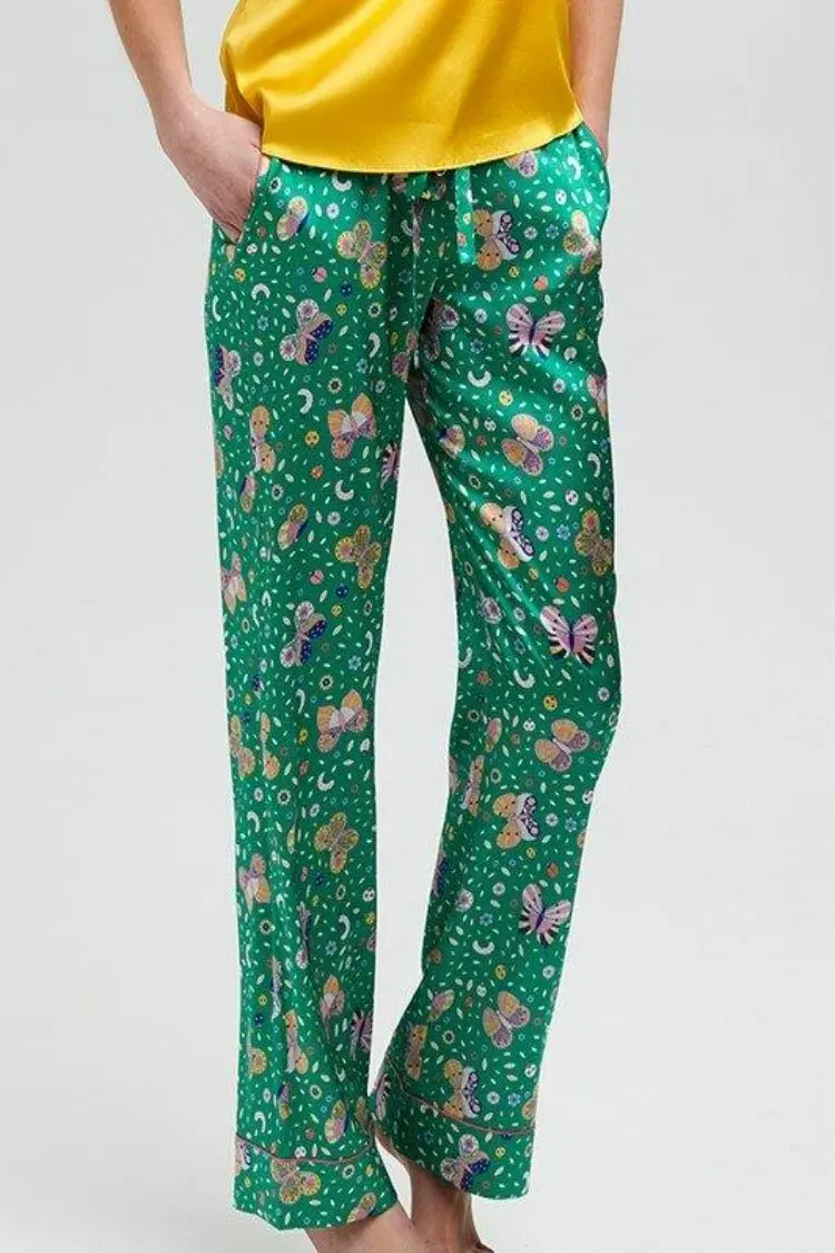 Poppy Rainforest Butterfly Silk Trouser - Image 4