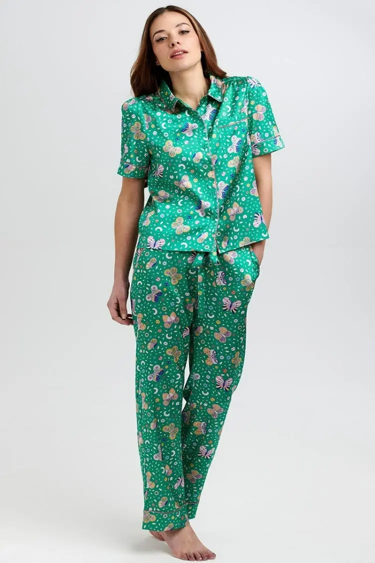 Poppy Rainforest Butterfly Silk Trouser - Image 5