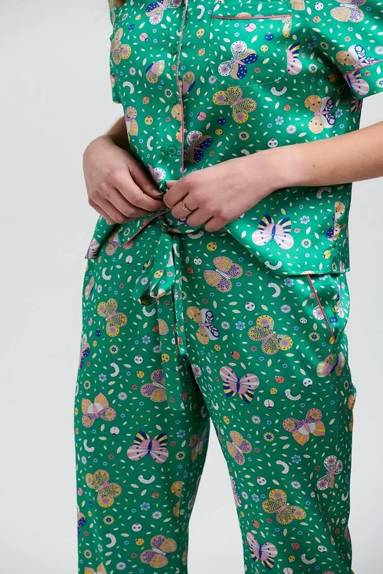 Poppy Rainforest Butterfly Silk Trouser - Image 6