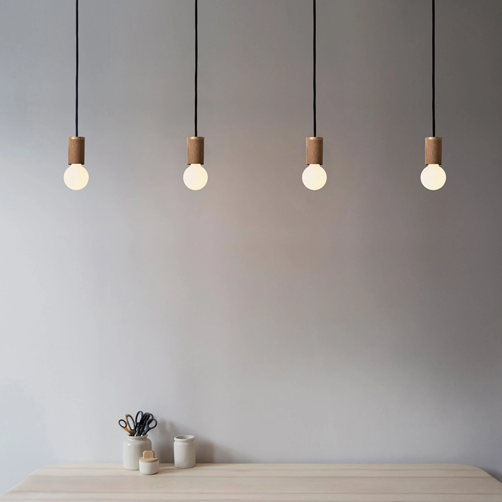Porcelain II Pendant Light in Oak - Image 2