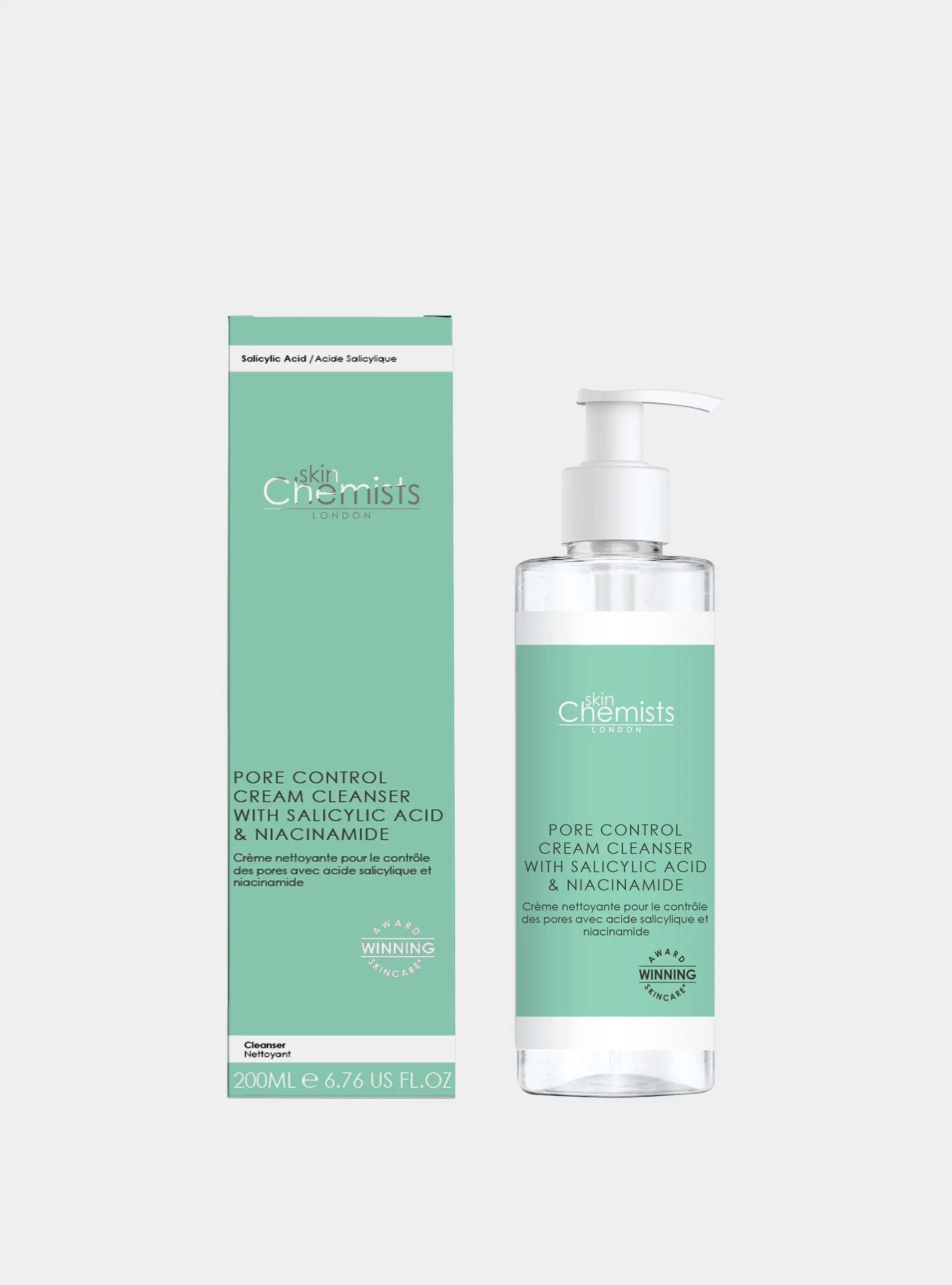 Pore Control Cream Cleanser with Salicylic Acid & Niacinamide 200ml