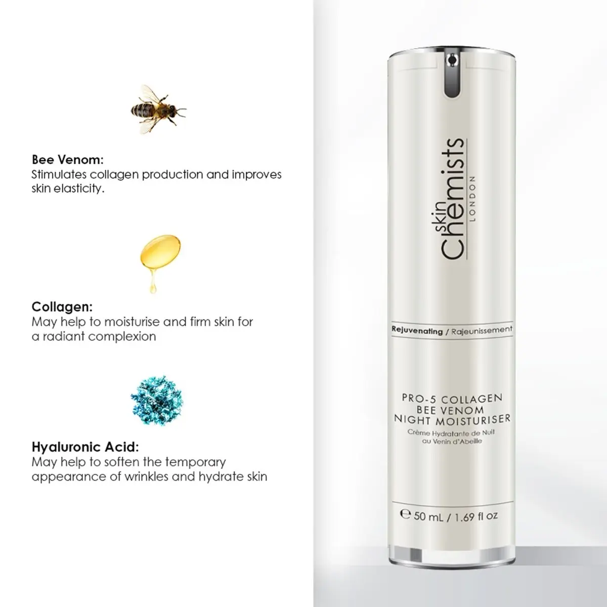 Pro-5 Collagen Bee Venom Night Moisturiser 50ml - Image 3