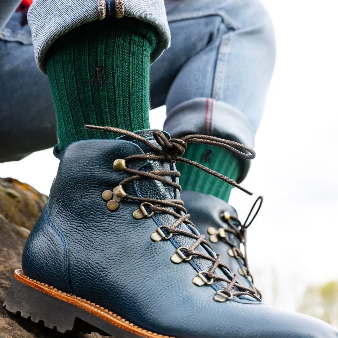 Racing Green Bamboo Boot Socks - Image 2
