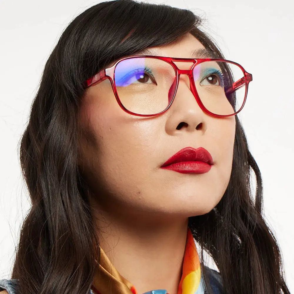 Radiant Red Brad Glossy Glasses - Image 2