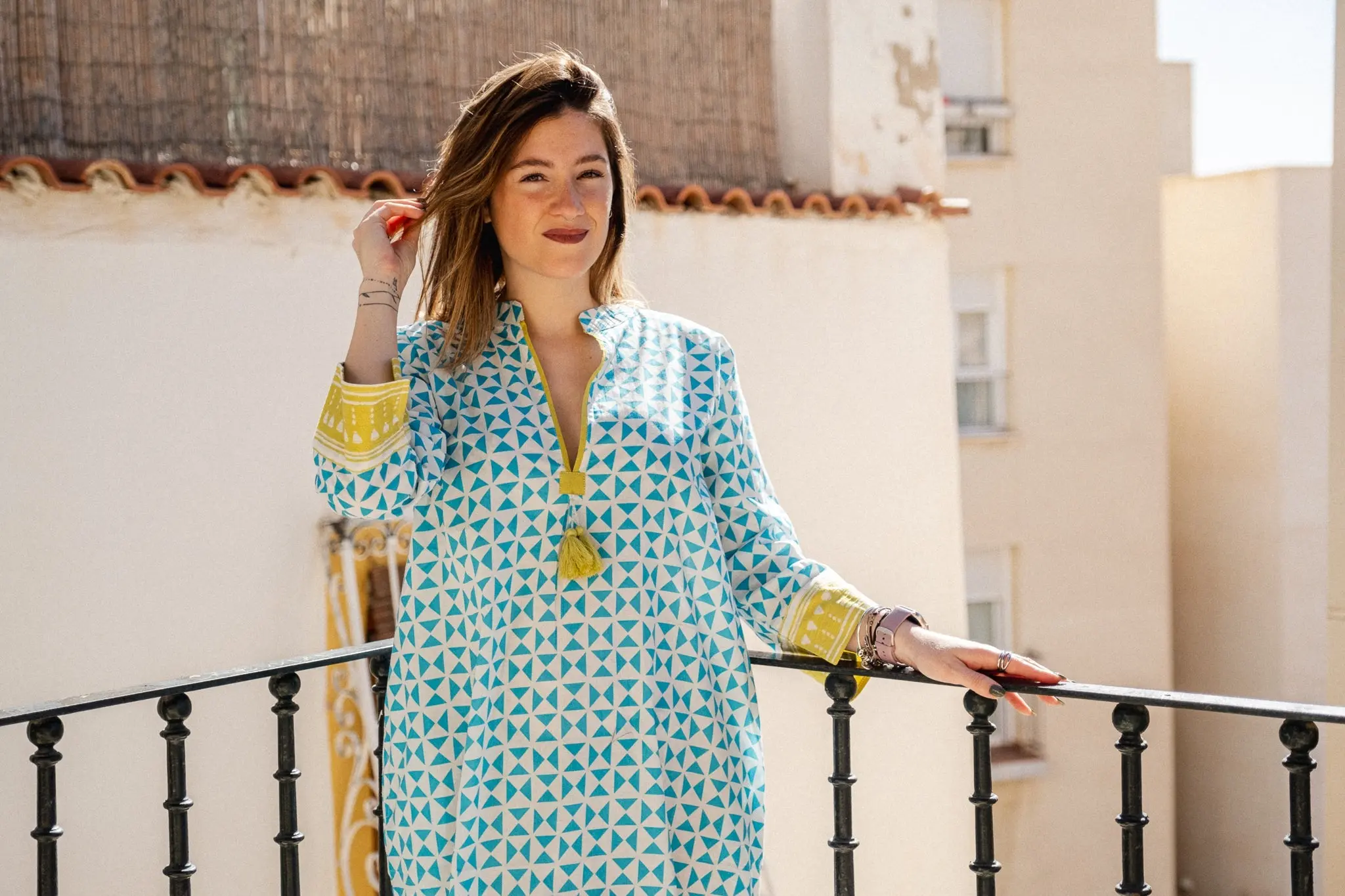 Raha Turquoise Kaftan - Image 10