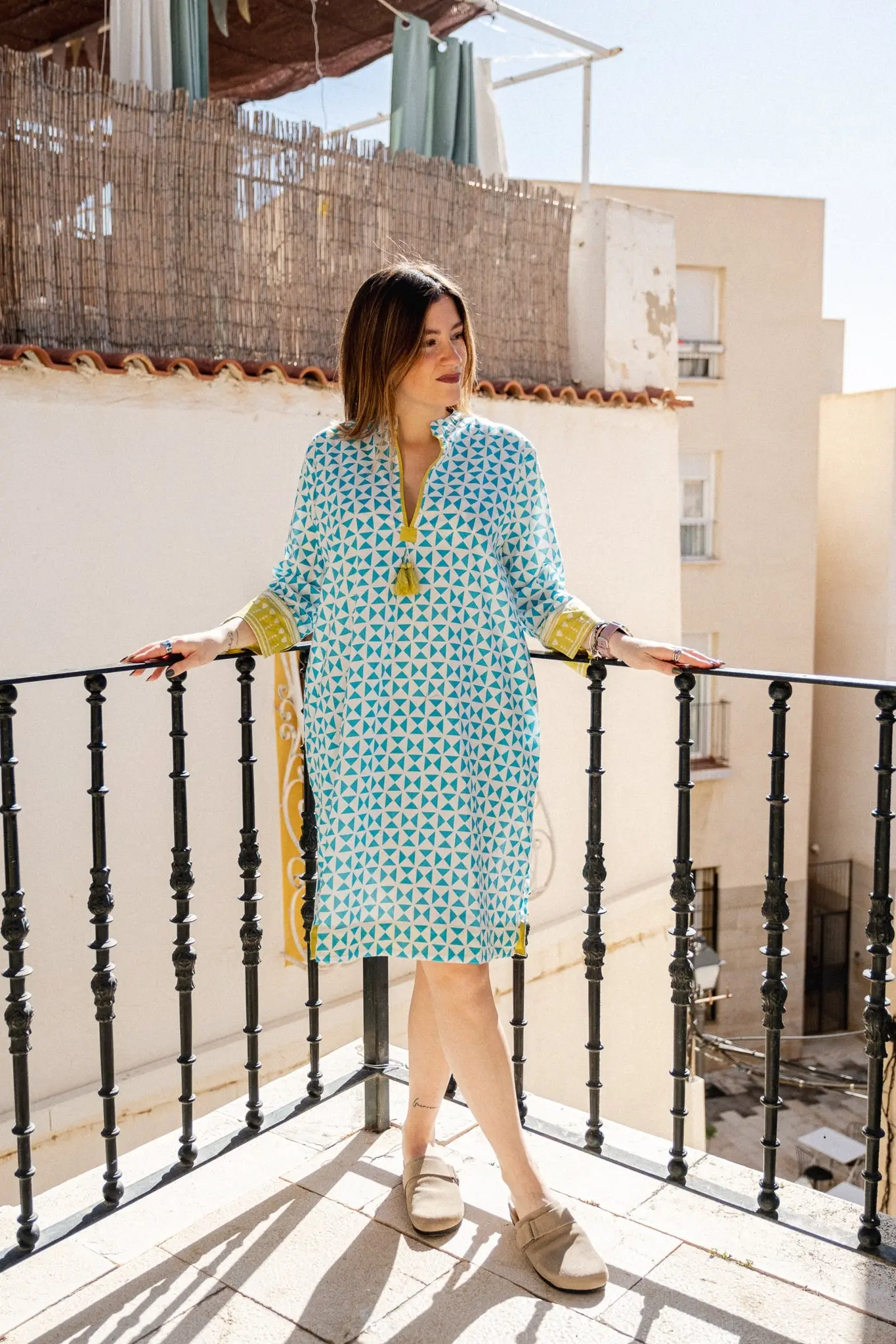 Raha Turquoise Kaftan - Image 11
