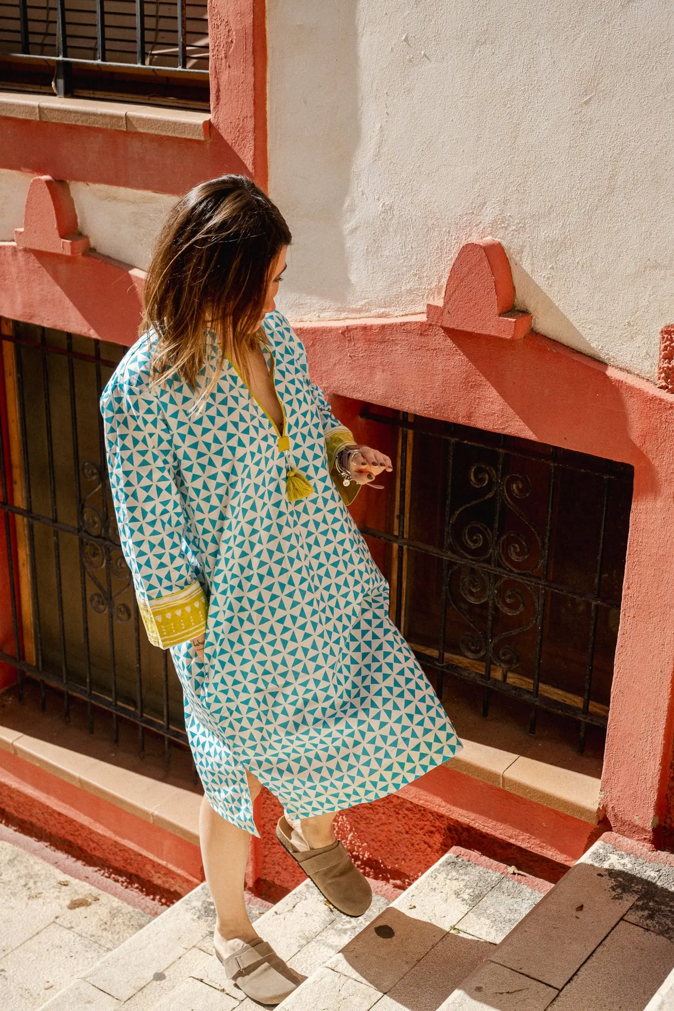 Raha Turquoise Kaftan - Image 6
