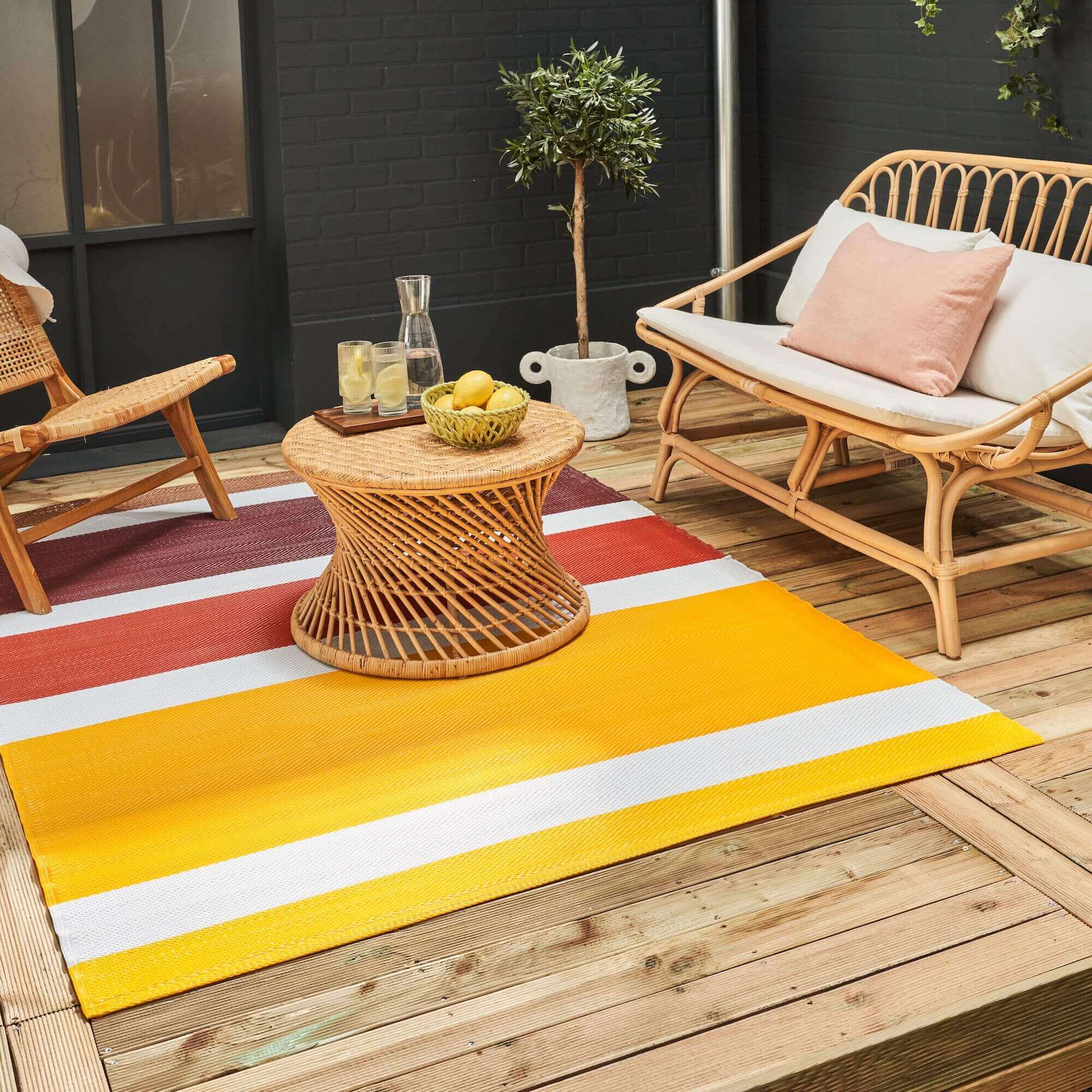Rainbow Outdoor Rug Yellow | 1030 - Image 3