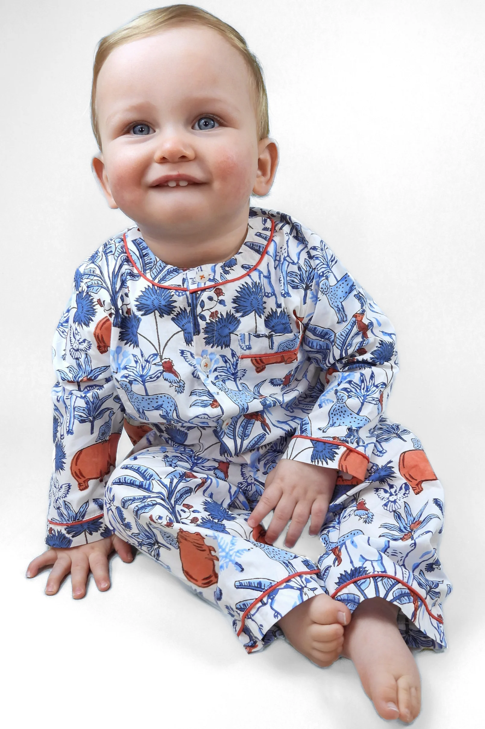 rani's whimsical - woods organic cotton baby pyjama set