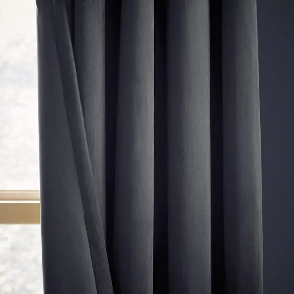 Recycled Velour Eyelet Curtains - Image 3