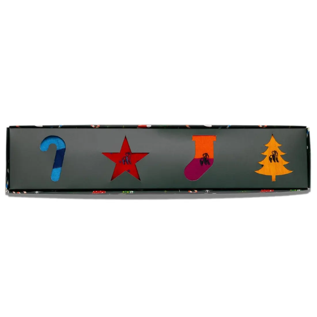 Red Christmas Drawer Box - 4 Pairs of Bamboo Socks (His) - Image 6