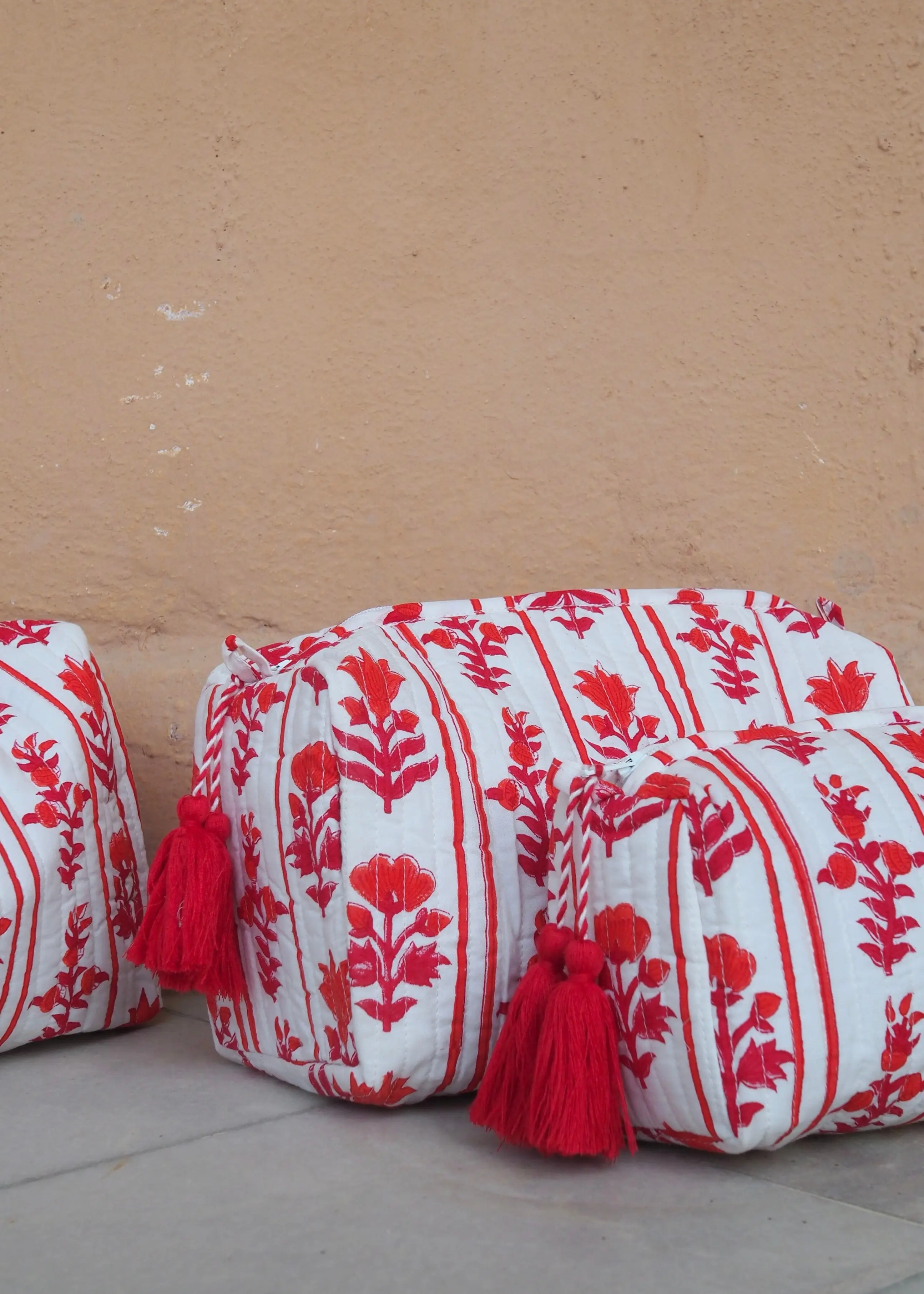 Red Organic Cotton Wash Bag - Image 4