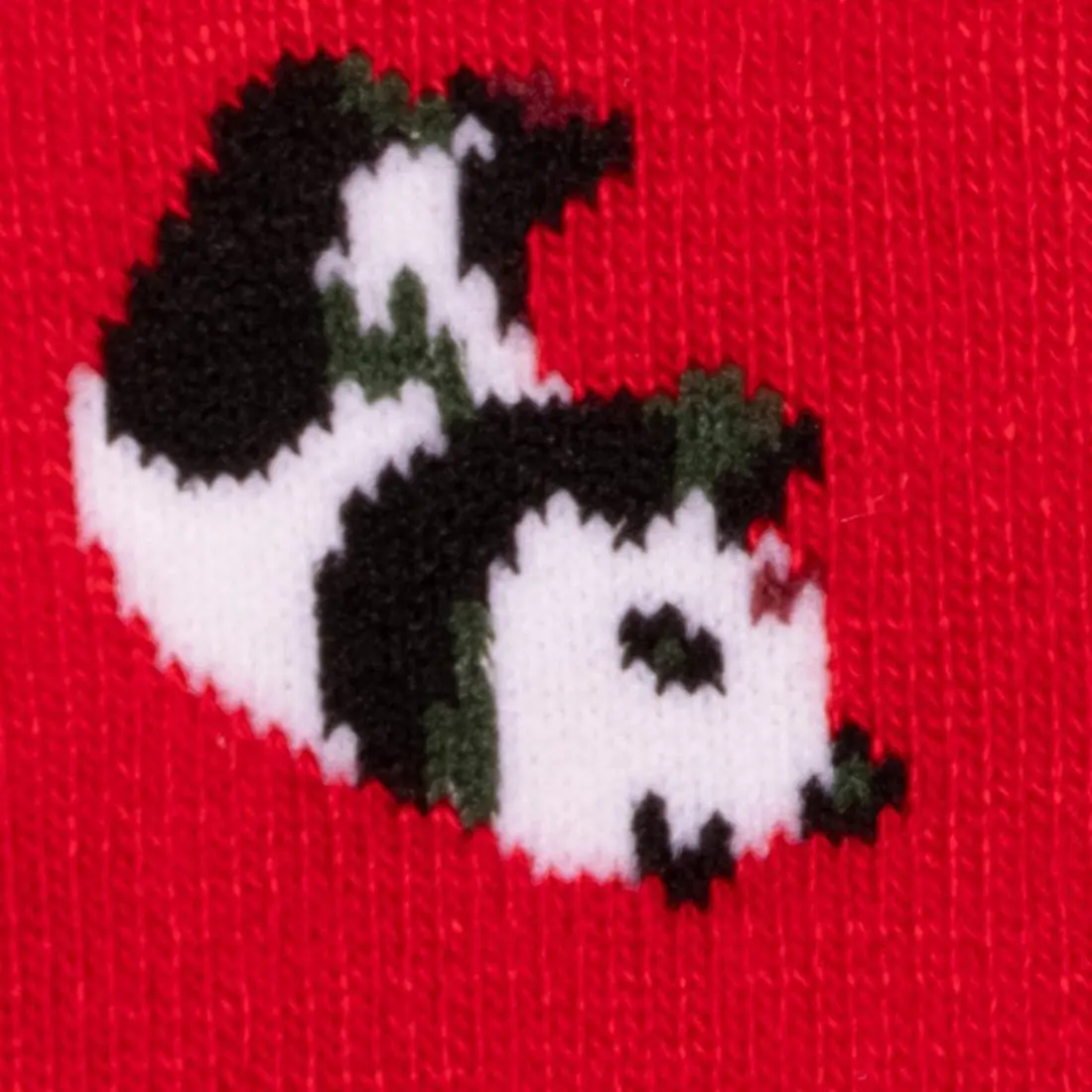 Red Skiing Panda Bamboo Socks - Image 5