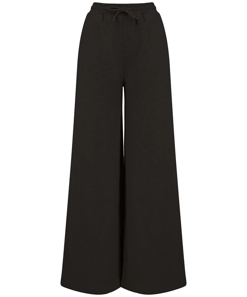 Regenerated Cotton Wide Leg Joggers: Womens