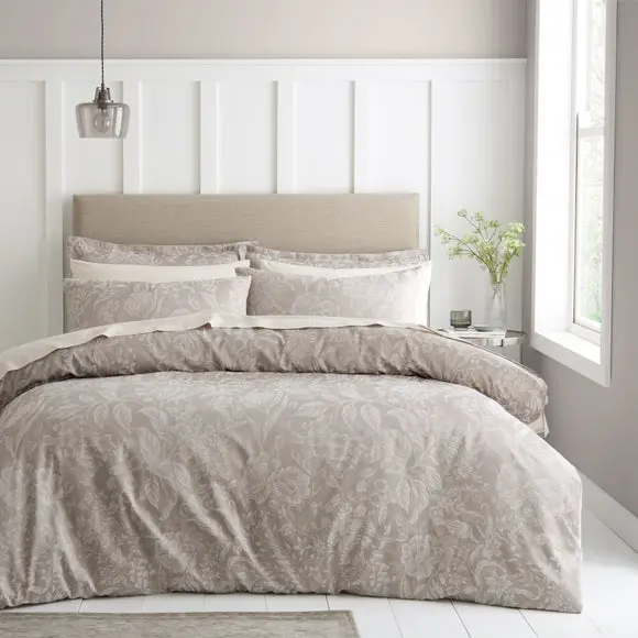 Remi Jacquard Polycotton Duvet Cover and Pillowcase Set