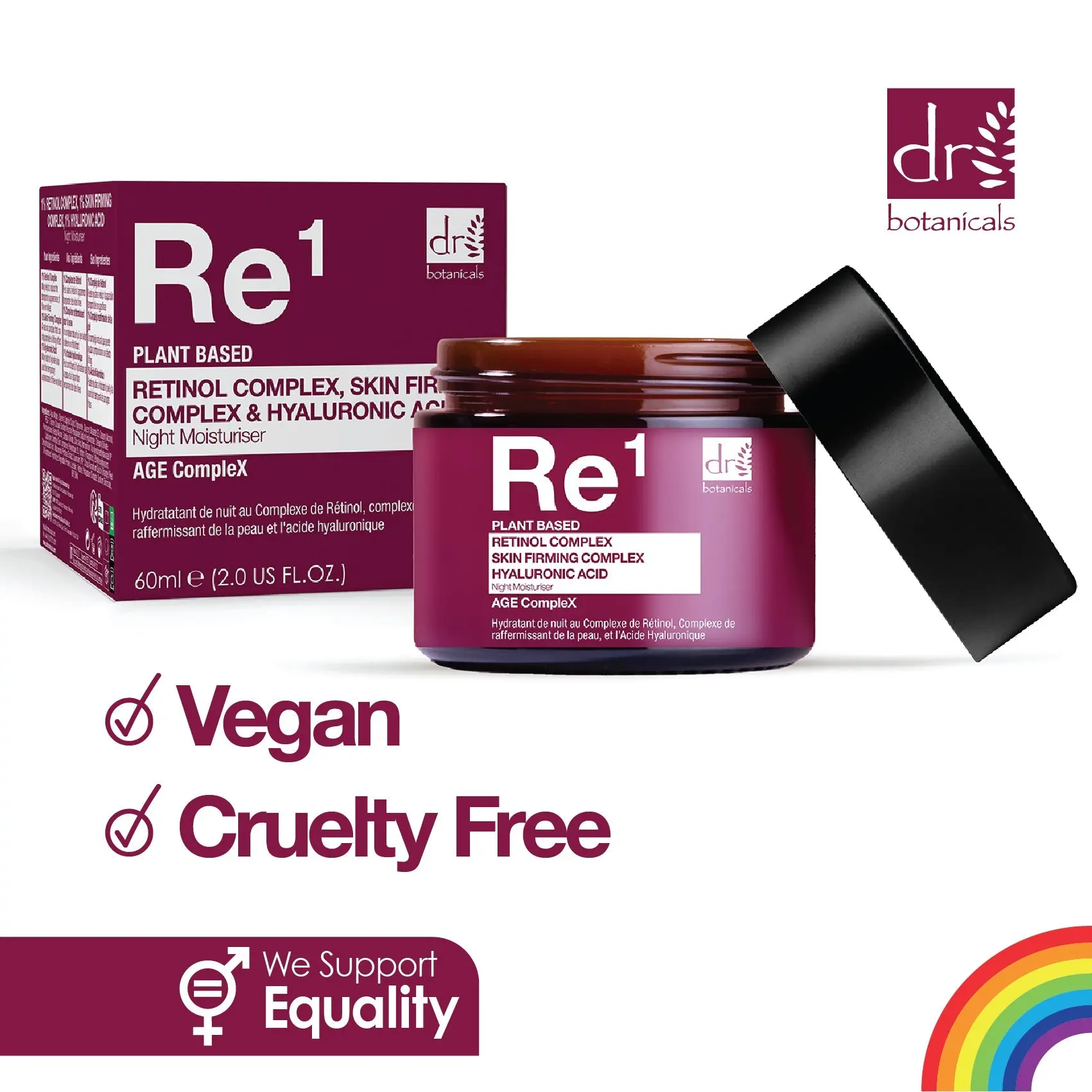 Retinol Complex 1%, Skin Firming Complex 1% & Hyaluronic Acid 1% Night Moisturiser 60ml - Image 3