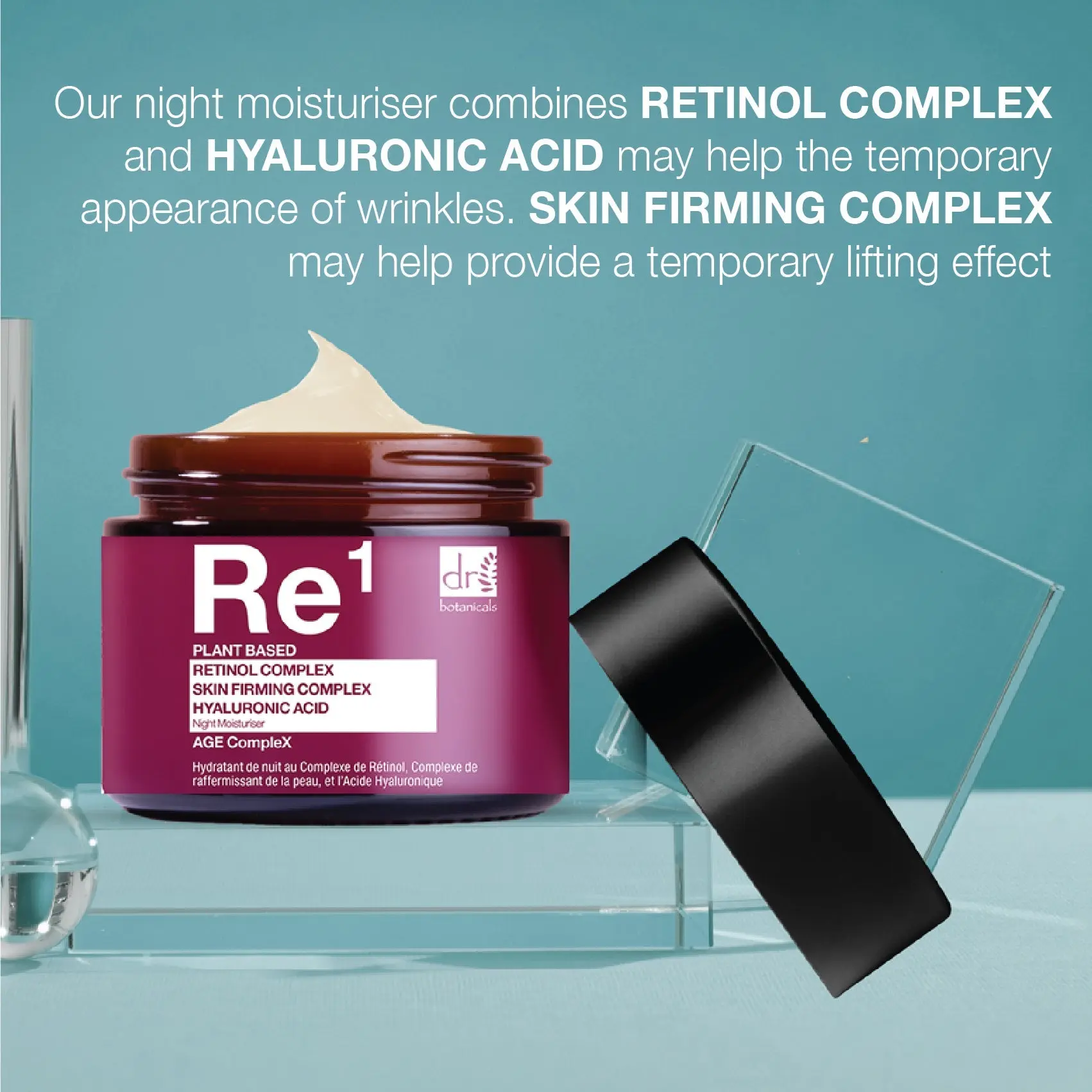Retinol Complex 1%, Skin Firming Complex 1% & Hyaluronic Acid 1% Night Moisturiser 60ml - Image 4