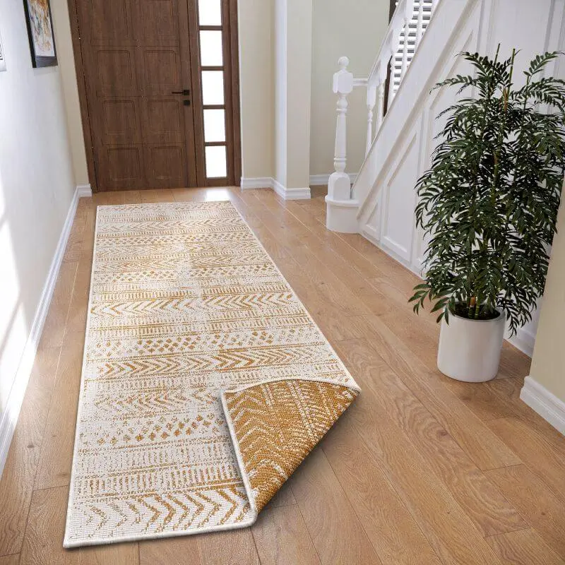 Reversible Geometric Indoor-Outdoor Flatweave Rug - Image 23