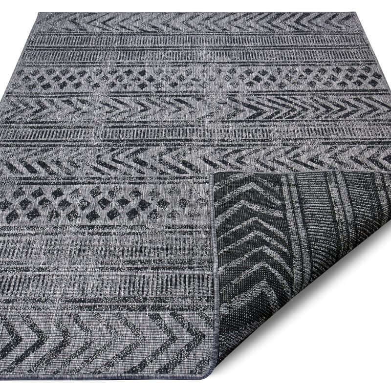 Reversible Geometric Indoor-Outdoor Flatweave Rug - Image 35