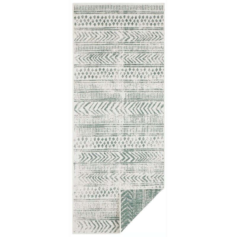 Reversible Geometric Indoor-Outdoor Flatweave Rug - Image 5
