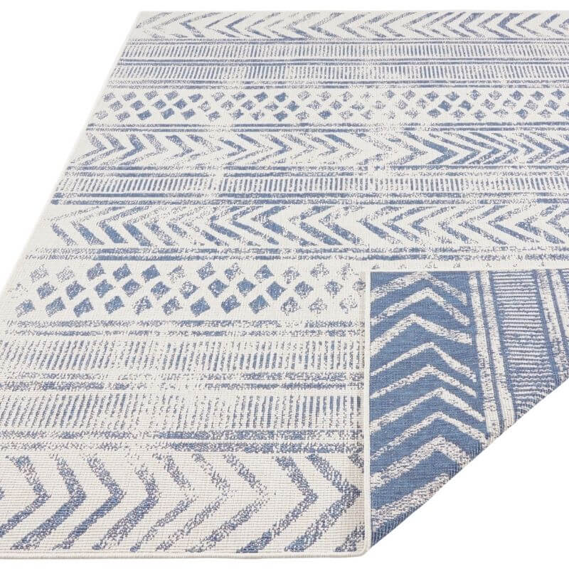 Reversible Geometric Indoor-Outdoor Flatweave Rug - Image 51
