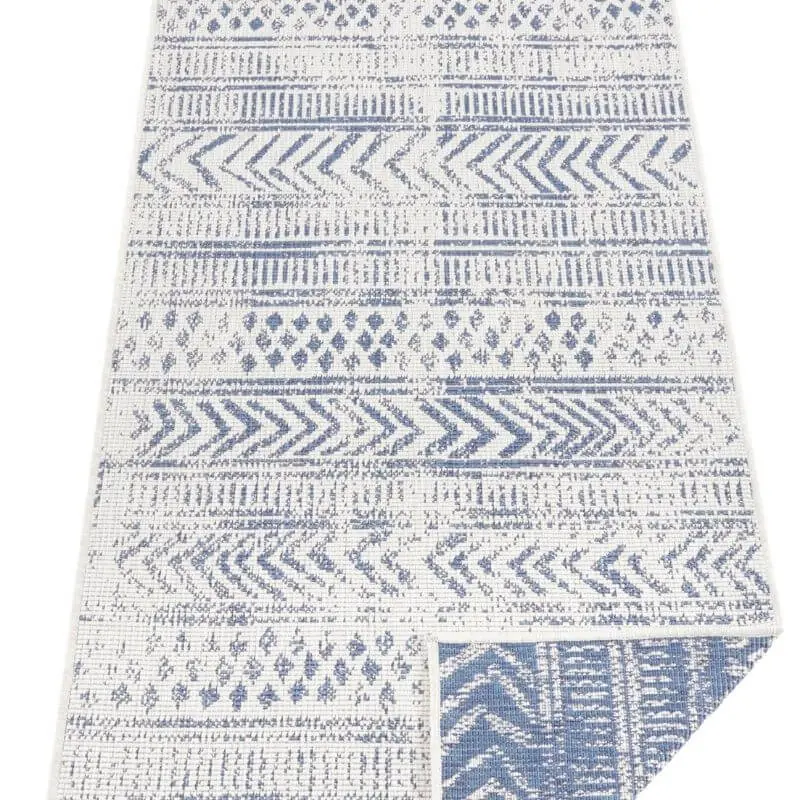 Reversible Geometric Indoor-Outdoor Flatweave Rug - Image 54