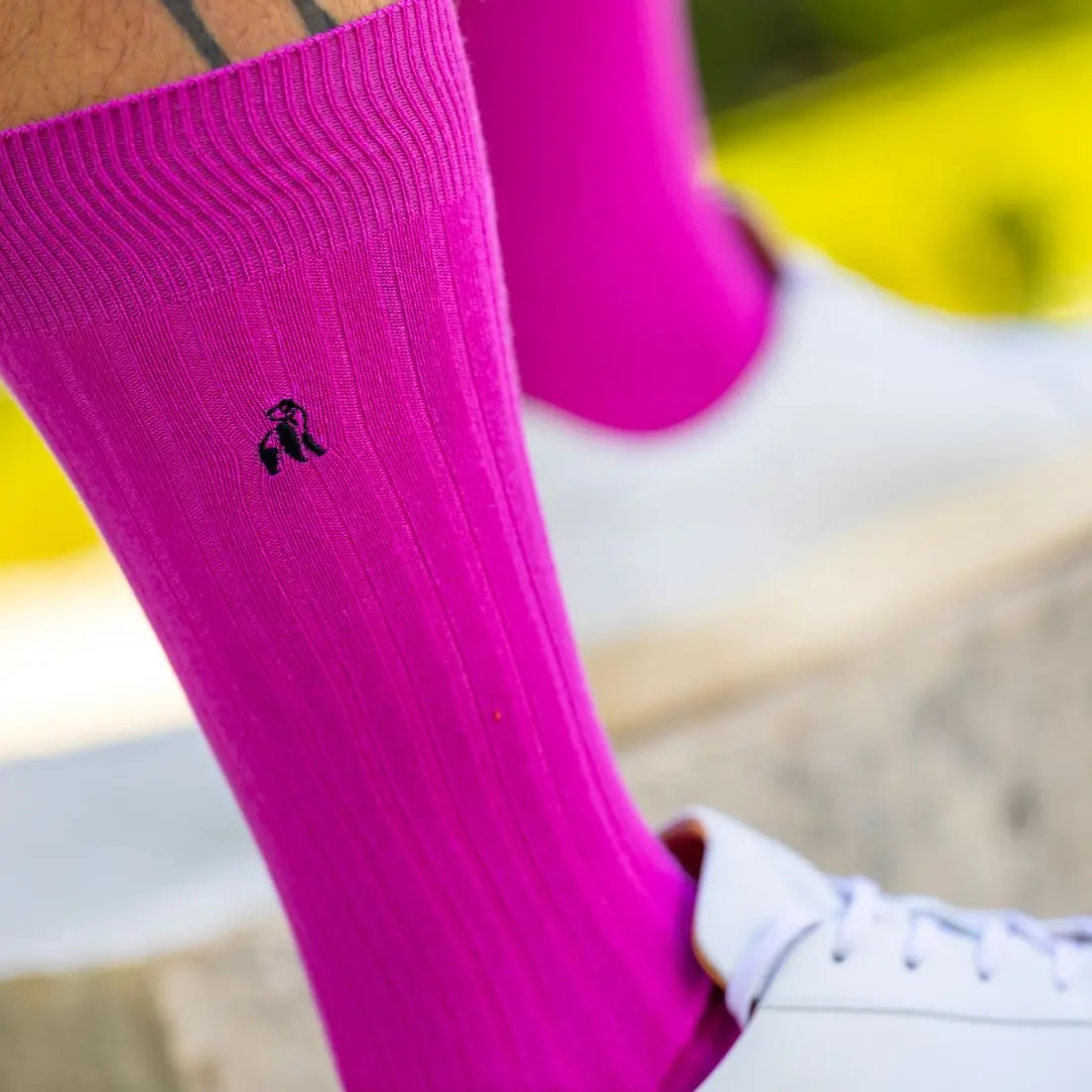 Rich Pink Bamboo Socks - Image 2