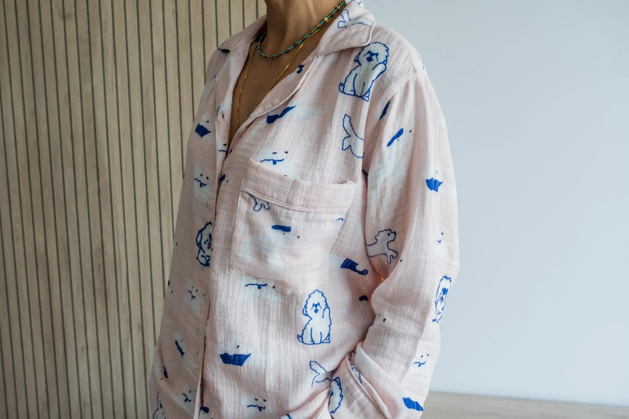 Rocco Pure Cotton Gauze Pyjamas - Image 4