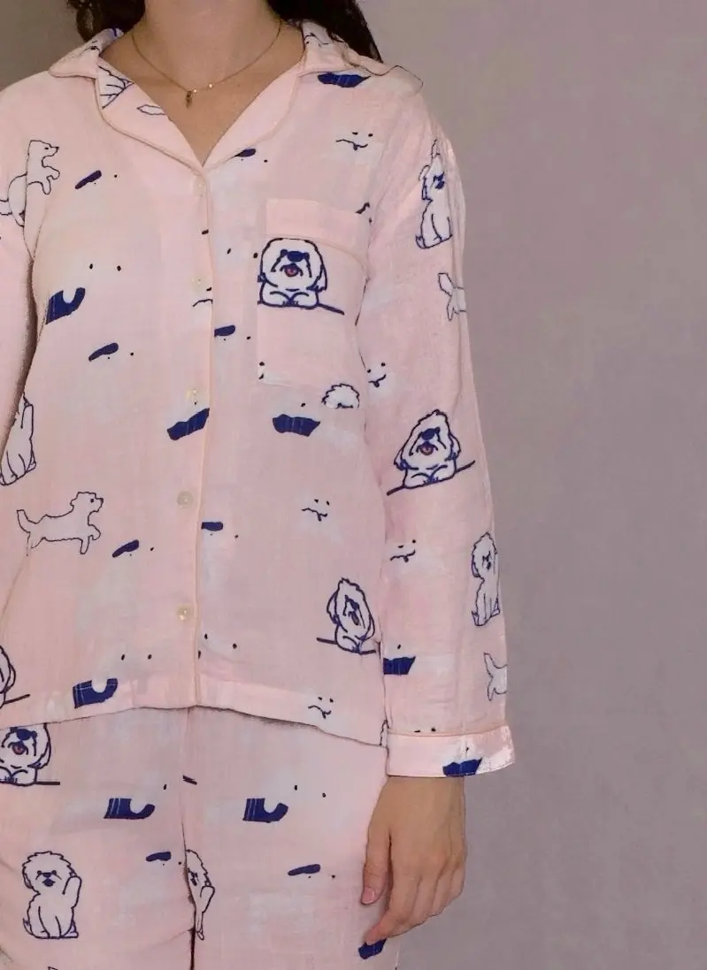 Rocco Pure Cotton Gauze Pyjamas - Image 9