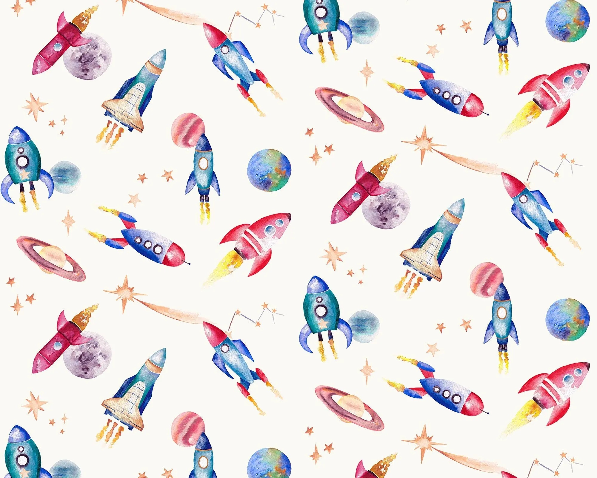 Rockets - Printed Cotton Children's Fabric for curtains, blinds and cushions - Image 3