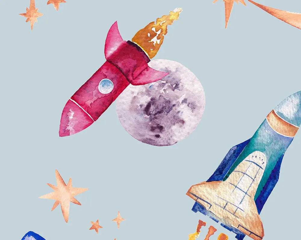 Rockets - Printed Cotton Children's Fabric for curtains, blinds and cushions - Image 5