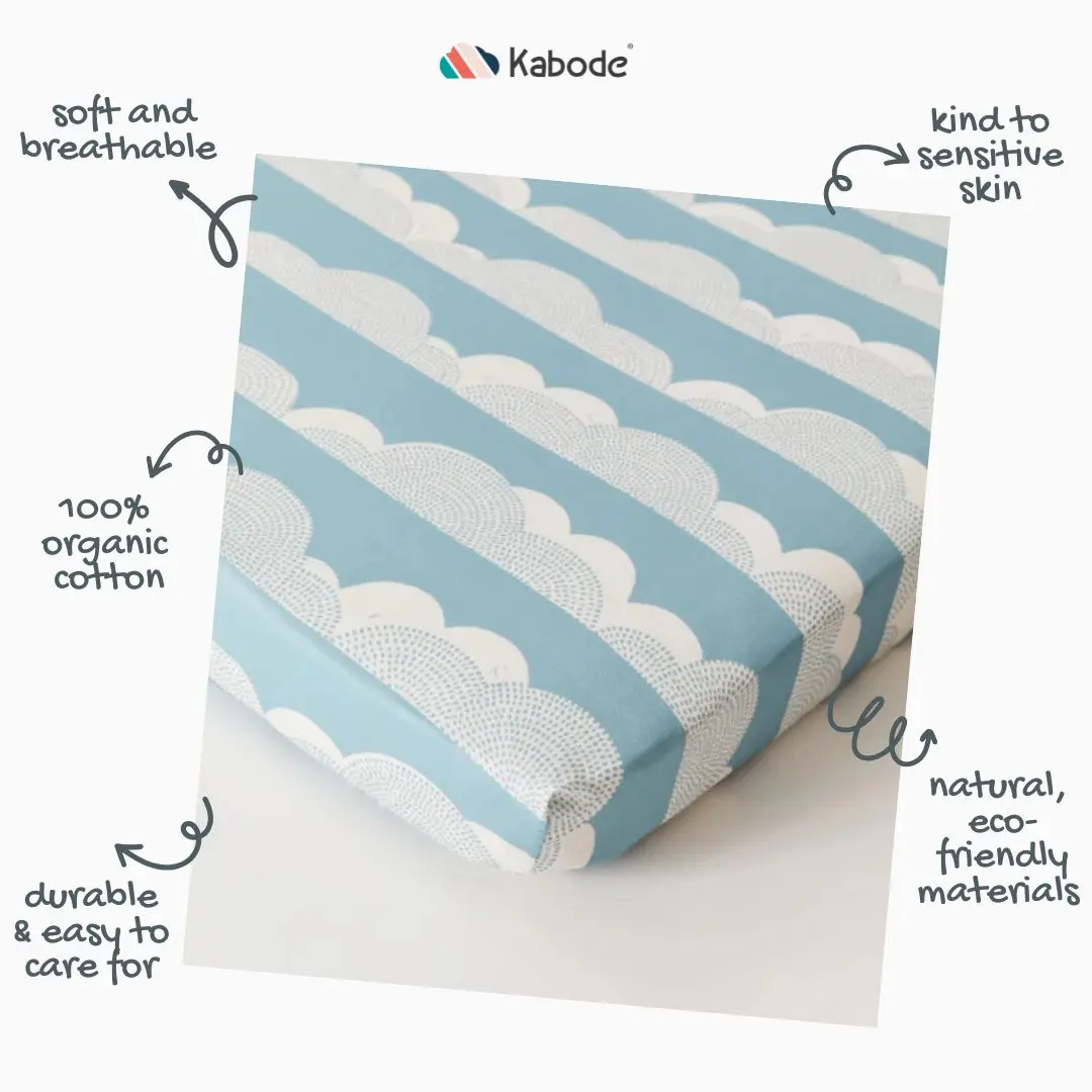 Rolling Cloud Organic Cotton Fitted Sheet - Image 3